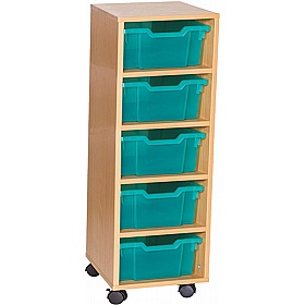 EduStore Single Column 5 Deep Tray Storage