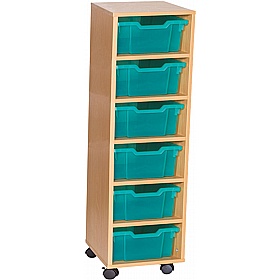 EduStore Single Column 6 Deep Tray Storage