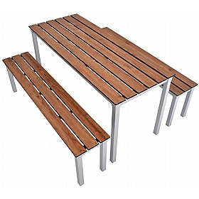 Gopak EnviroSlat Compact Outdoor Picnic and Dining Benches - Breakout & Canteen