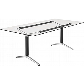 Boss Design Indi Glass Curve Meeting and Boardroom Tables - Meeting Room