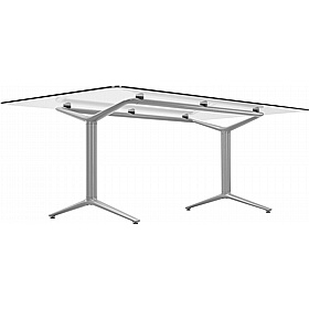 Boss Design Indi Glass Curve Meeting and Boardroom Tables - Meeting Room