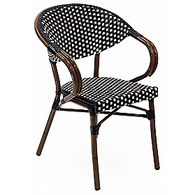 Luxe Wicker Polypropylene Bistro Armchairs