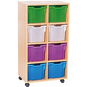 EduStore Double Column 8 Extra Deep Tray Storage