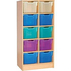 EduStore Static Double Column 10 Extra Deep Tray Storage