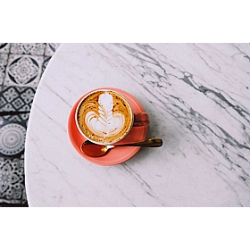 Forza Round Solid Marble Breakout and Cafe Tables - Breakout & Canteen