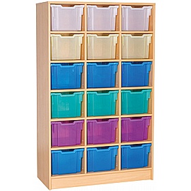 EduStore Static Triple Column 18 Extra Deep Tray Storage