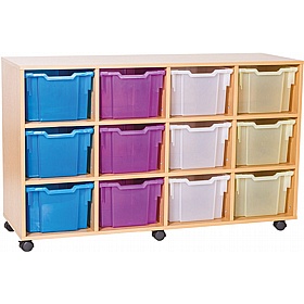 EduStore Quad Column 12 Extra Deep Tray Storage