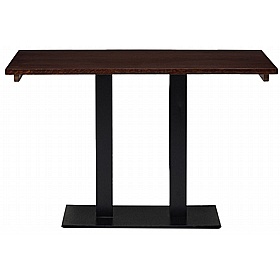 Forza Rectangular Solid Wood Twin Upright Breakout and Cafe Tables