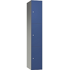 Pure Leisure Wet Area SGL Laminate Door Aluminium Lockers with Cam Lock - Office Storage