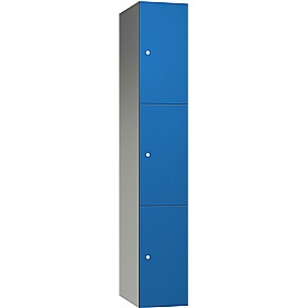 Pure Leisure Wet Area SGL Laminate Door Aluminium Lockers with Cam Lock - Office Storage