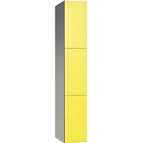 Pure Leisure Wet Area SGL Laminate Door Aluminium Lockers with Cam Lock - Office Storage