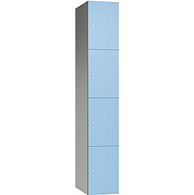 Pure Leisure Wet Area SGL Laminate Door Aluminium Lockers with Cam Lock - Office Storage