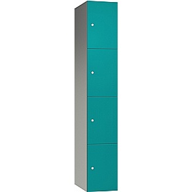 Pure Leisure Wet Area SGL Laminate Door Aluminium Lockers with Cam Lock - Office Storage