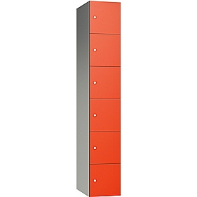 Pure Leisure Wet Area SGL Laminate Door Aluminium Lockers with Cam Lock - Office Storage
