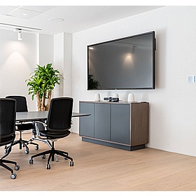 Boss Design Duo Tall Credenza with Plinth Base