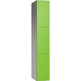 Pure Leisure Wet Area SGL Laminate Door Aluminium Lockers with Hasp and Staple Lock - Office Storage