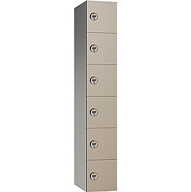Pure Leisure Wet Area SGL Laminate Door Aluminium Lockers with Manual Combination Lock - Office Storage