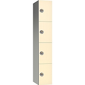 Pure Leisure Wet Area SGL Laminate Door Aluminium Lockers with Manual Combination Lock - Office Storage