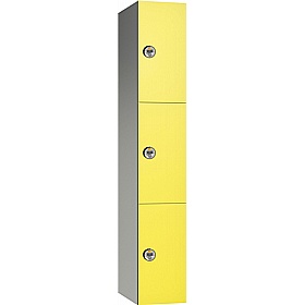 Pure Leisure Wet Area SGL Laminate Door Aluminium Lockers with Manual Combination Lock - Office Storage