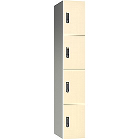 Pure Leisure Wet Area SGL Laminate Door Aluminium Lockers with Digital Combination Lock - Office Storage