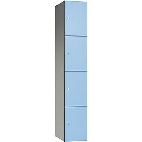 Pure Leisure Wet Area SGL Laminate Door Aluminium Lockers with Coin Return Lock - Office Storage