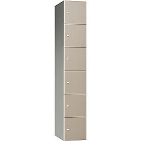Pure Leisure Wet Area SGL Laminate Door Aluminium Lockers with Coin Return Lock - Office Storage