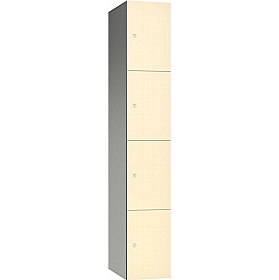 Pure Leisure Wet Area SGL Laminate Door Aluminium Lockers with Coin Return Lock - Office Storage
