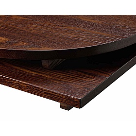 Quattro Round Solid Wood Breakout and Cafe Tables - Breakout & Canteen