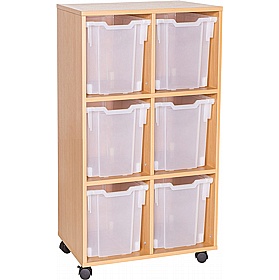 EduStore Double Column 6 Jumbo Tray Storage