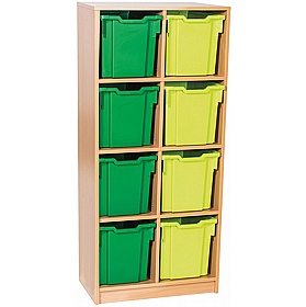 EduStore Static Double Column 8 Jumbo Tray Storage