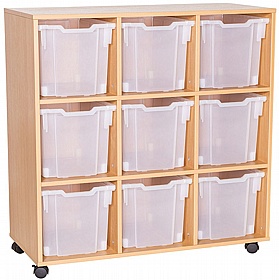 EduStore Triple Column 9 Jumbo Tray Storage