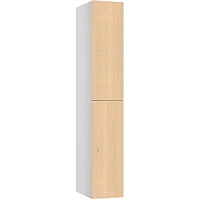 Pure Shield Antibacterial MFC Wood Effect Door Lockers with Cam Lock - Office Storage