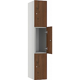 Pure Shield Antibacterial MFC Wood Effect Door Lockers with Cam Lock - Office Storage