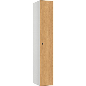 Pure Shield Antibacterial MFC Wood Effect Door Lockers with Hasp and Staple Lock - Office Storage