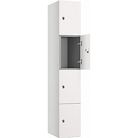 Pure Shield Antibacterial MFC Wood Effect Door Lockers with Hasp and Staple Lock - Office Storage