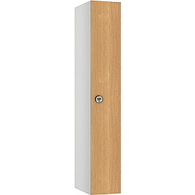 Pure Shield Antibacterial MFC Wood Effect Door Lockers with Manual Combination Lock - Office Storage