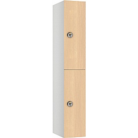 Pure Shield Antibacterial MFC Wood Effect Door Lockers with Manual Combination Lock - Office Storage