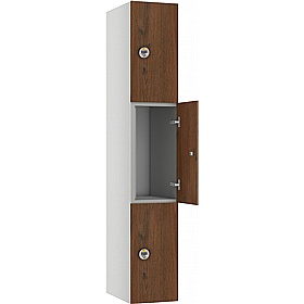 Pure Shield Antibacterial MFC Wood Effect Door Lockers with Manual Combination Lock - Office Storage