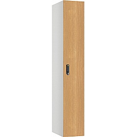 Pure Shield Antibacterial MFC Wood Effect Door Lockers with Digital Combination Lock - Office Storage