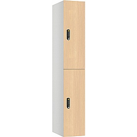 Pure Shield Antibacterial MFC Wood Effect Door Lockers with Digital Combination Lock - Office Storage