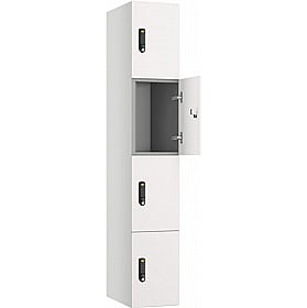 Pure Shield Antibacterial MFC Wood Effect Door Lockers with Digital Combination Lock - Office Storage