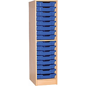 EduStore Single Column 16 Shallow Tray Tall Storage