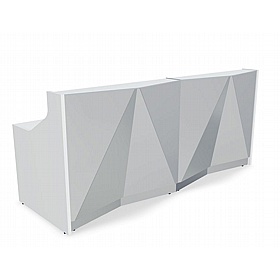 Alpa Rectangular Glass Reception Desks - Reception Area