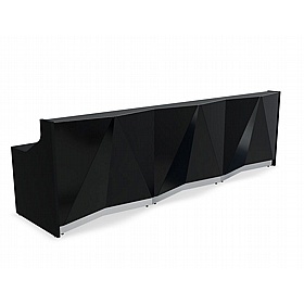 Alpa Rectangular Glass Reception Desks - Reception Area