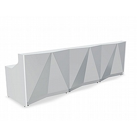 Alpa Rectangular Glass Reception Desks - Reception Area