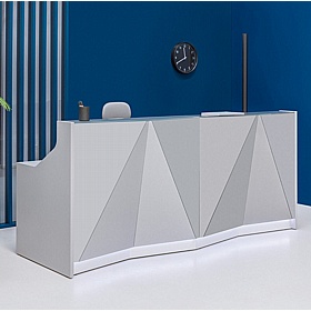 Alpa Rectangular Glass Reception Desks - Reception Area