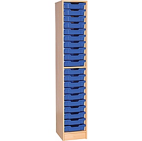 EduStore Single Column 20 Shallow Tray Tall Storage