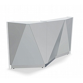 Alpa Curve Compact Glass Reception Desks - Reception Area