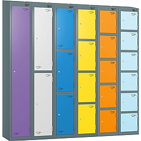 Pure Antibacterial Sloping Top Lockers with Coin Return Lock