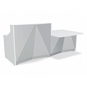 Alpa DDA Rectangular Glass Reception Desks